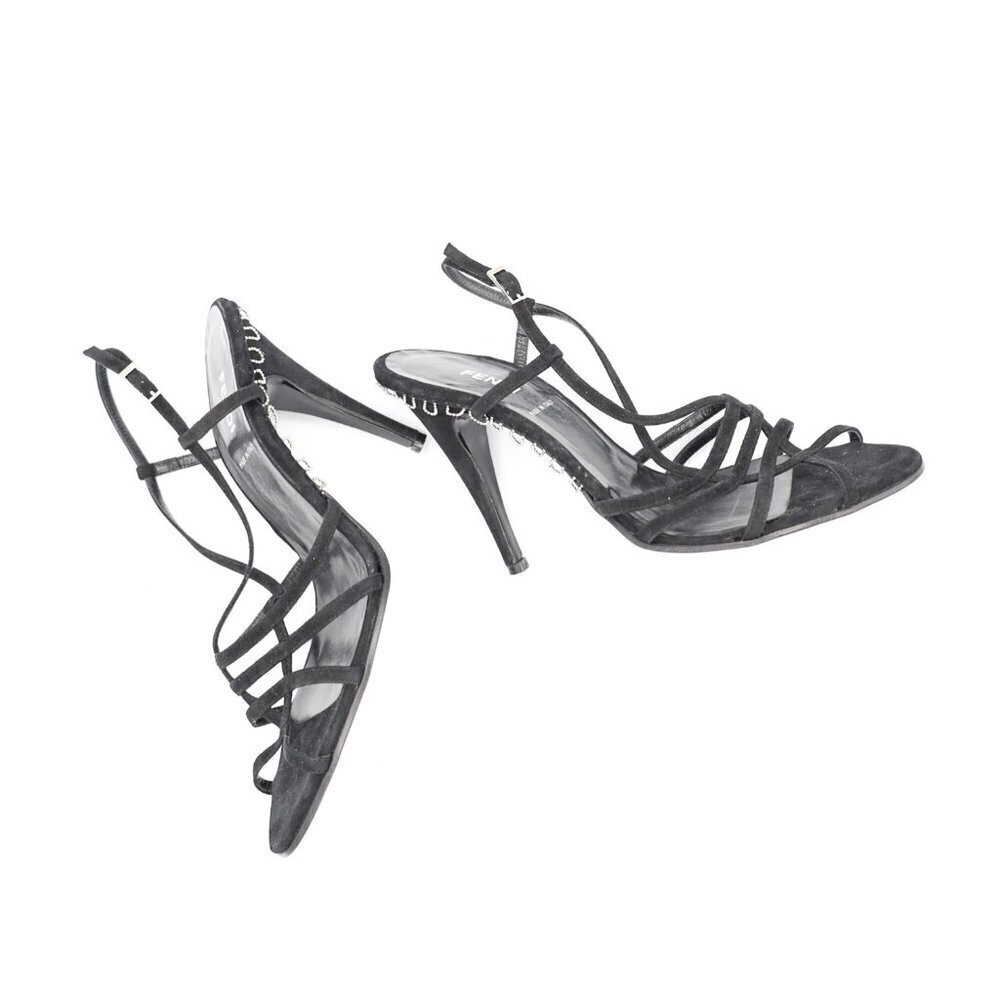 FENDI Chain Detail Suede Sandals - Picture 9 of 13